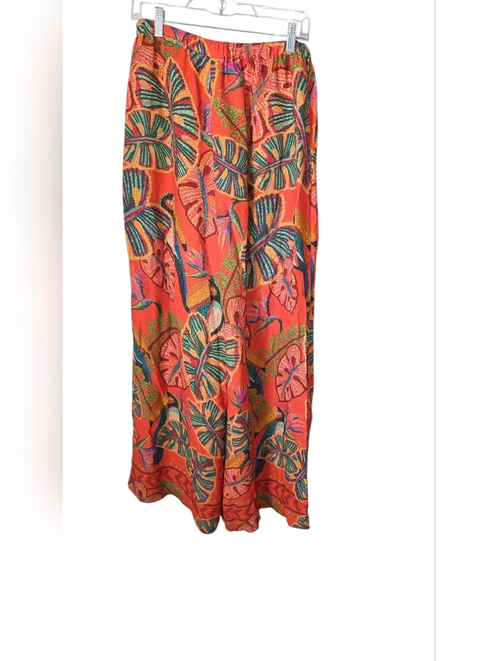 FARM Rio Orange Tropical Print Wide-Leg Pants - Picture 6 of 7